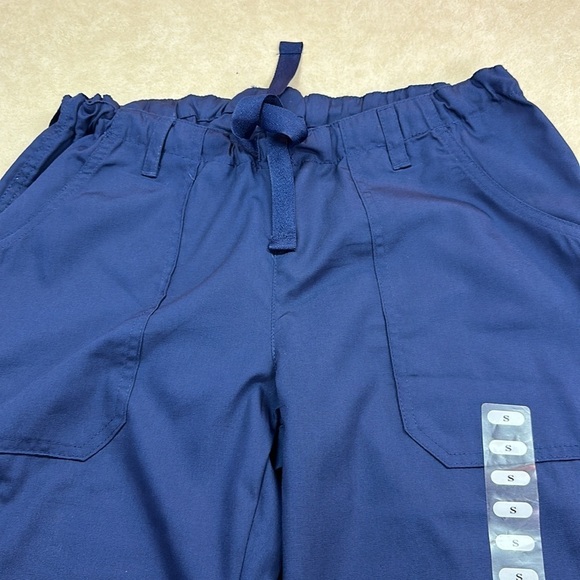 Cherokee Workwear Navy Scrub Bottoms Polyester Cotton Blend Style 4020 Small - Picture 6 of 7